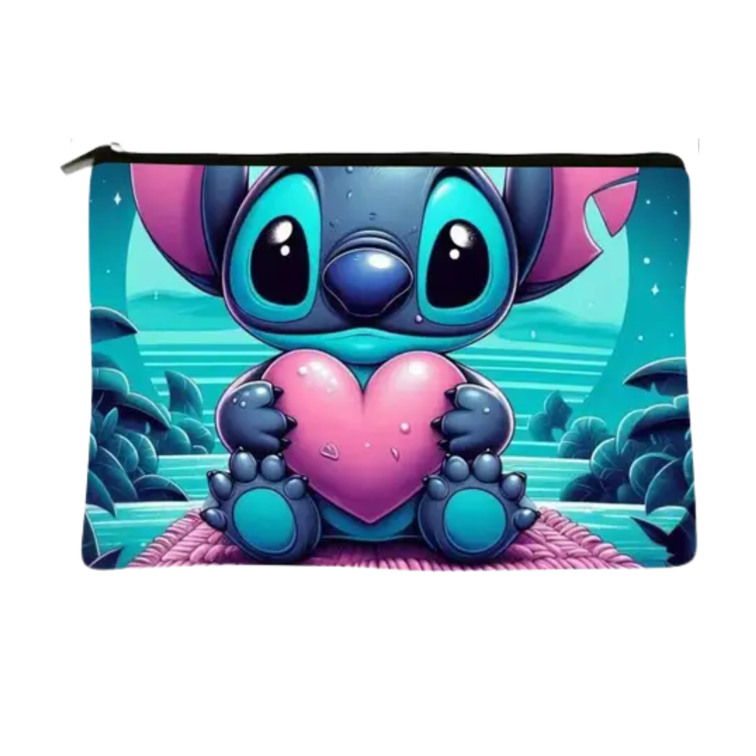 Estuche Cosméticos - para Lápices - Stitch - Corazón
