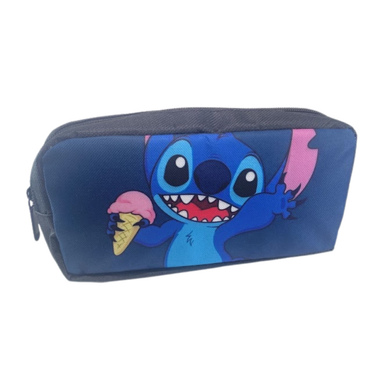 Estuche - Cartuchera - Stitch Negra