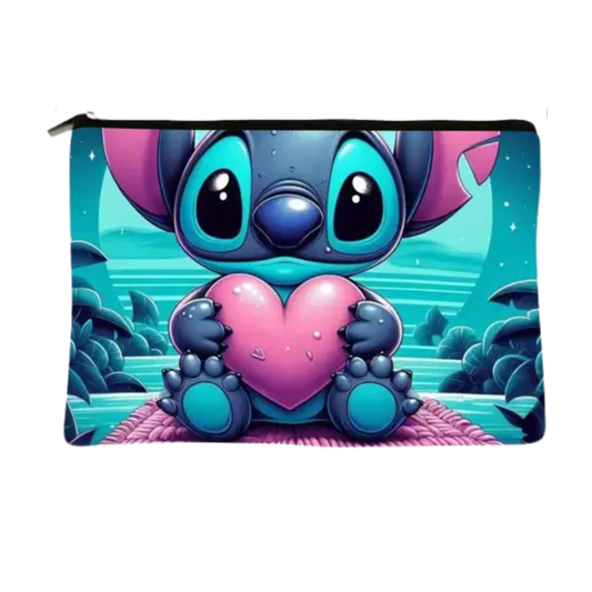 Estuche Cosméticos - para Lápices - Stitch - Corazón
