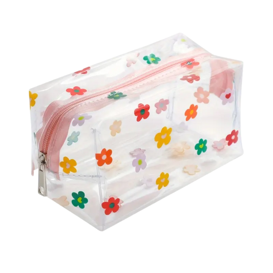 Estuche Transparente para Lápices - Flores